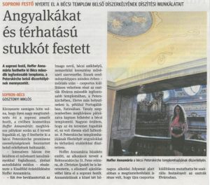 Angyalkákat és térhatású stukkót festett